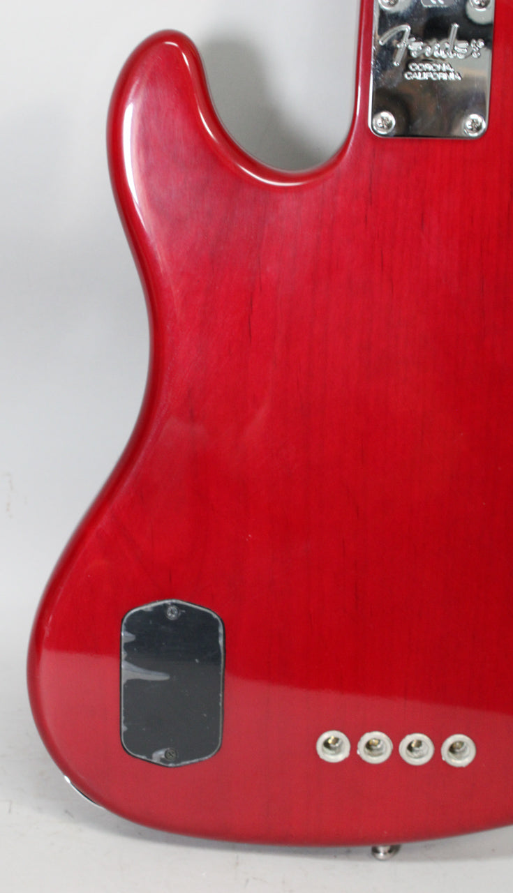 2000 Fender Deluxe Jazz Bass Crimson Red Transparent w/HSC
