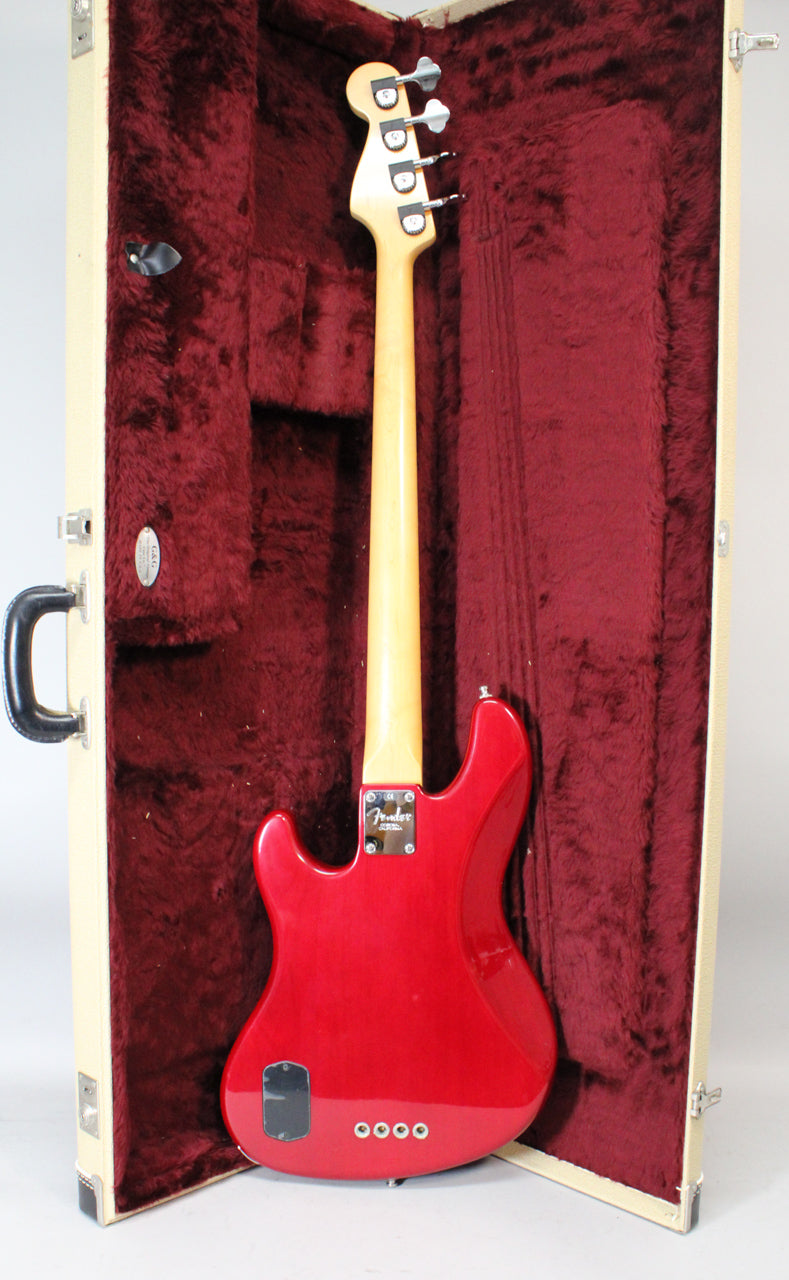 2000 Fender Deluxe Jazz Bass Crimson Red Transparent w/HSC