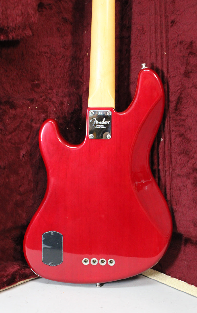 2000 Fender Deluxe Jazz Bass Crimson Red Transparent w/HSC