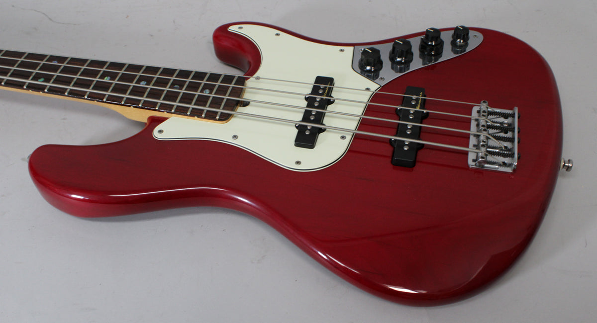 2000 Fender Deluxe Jazz Bass Crimson Red Transparent w/HSC