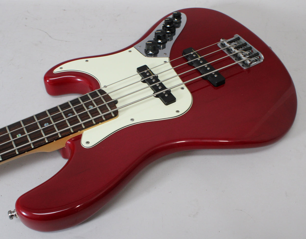 2000 Fender Deluxe Jazz Bass Crimson Red Transparent w/HSC