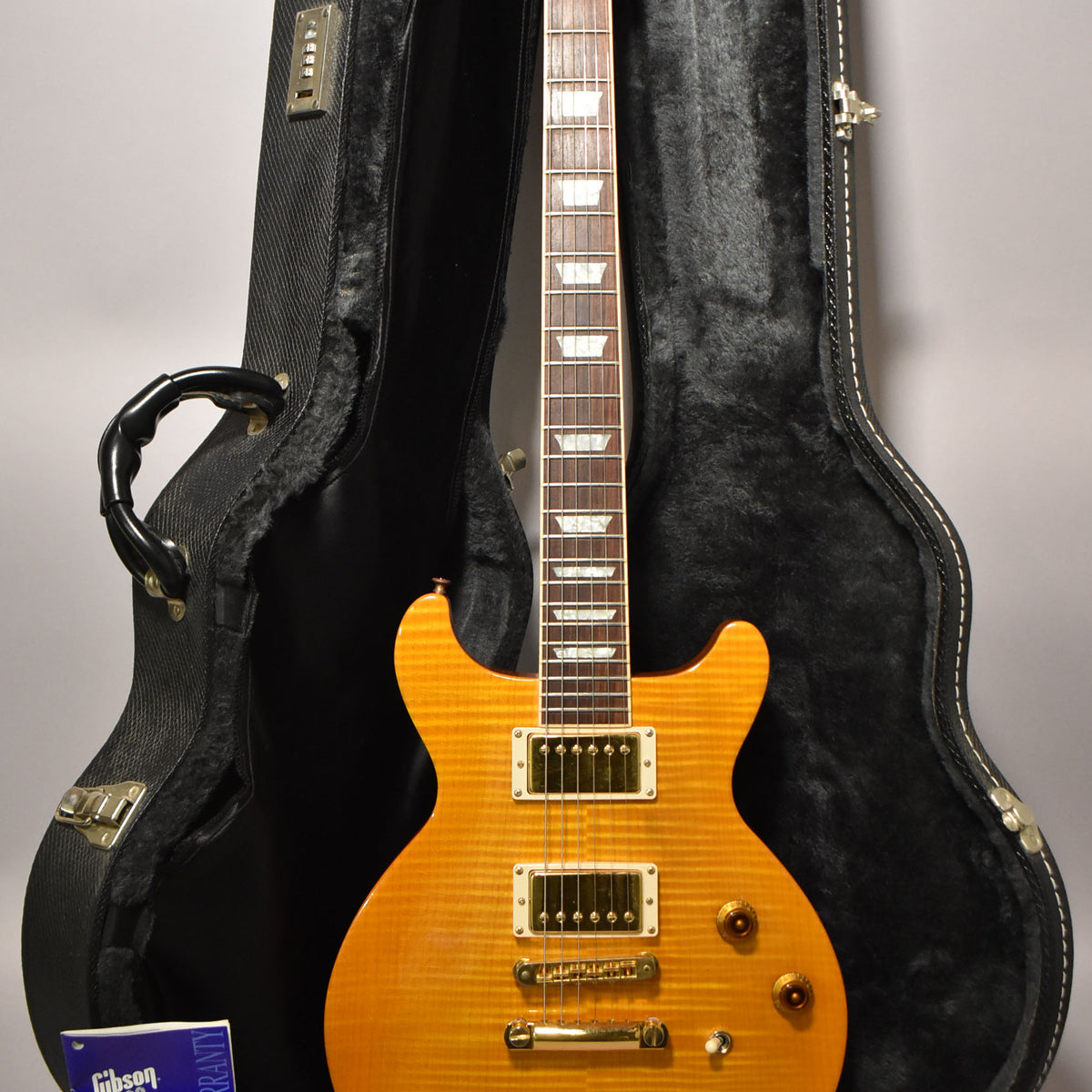 Gibson  Les paul Standard Pro 2002年製 2002 Gibson USA Les Paul Standard DC Double Cut Trans Amber w/OHSC