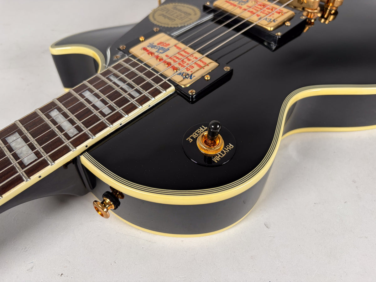 2002 Epiphone Les Paul Custom 50th Anniversary Black Beauty w/OHSC