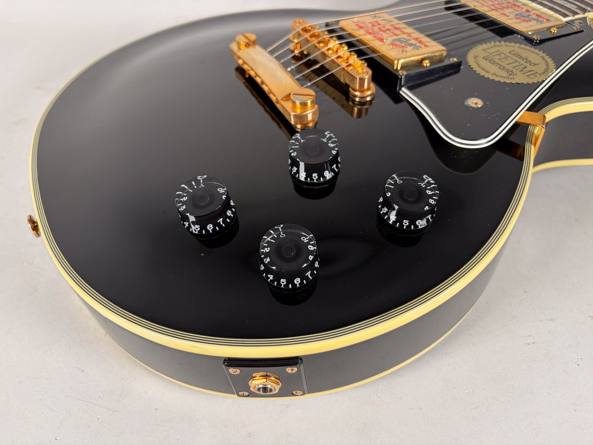 2002 Epiphone Les Paul Custom 50th Anniversary Black Beauty w/OHSC