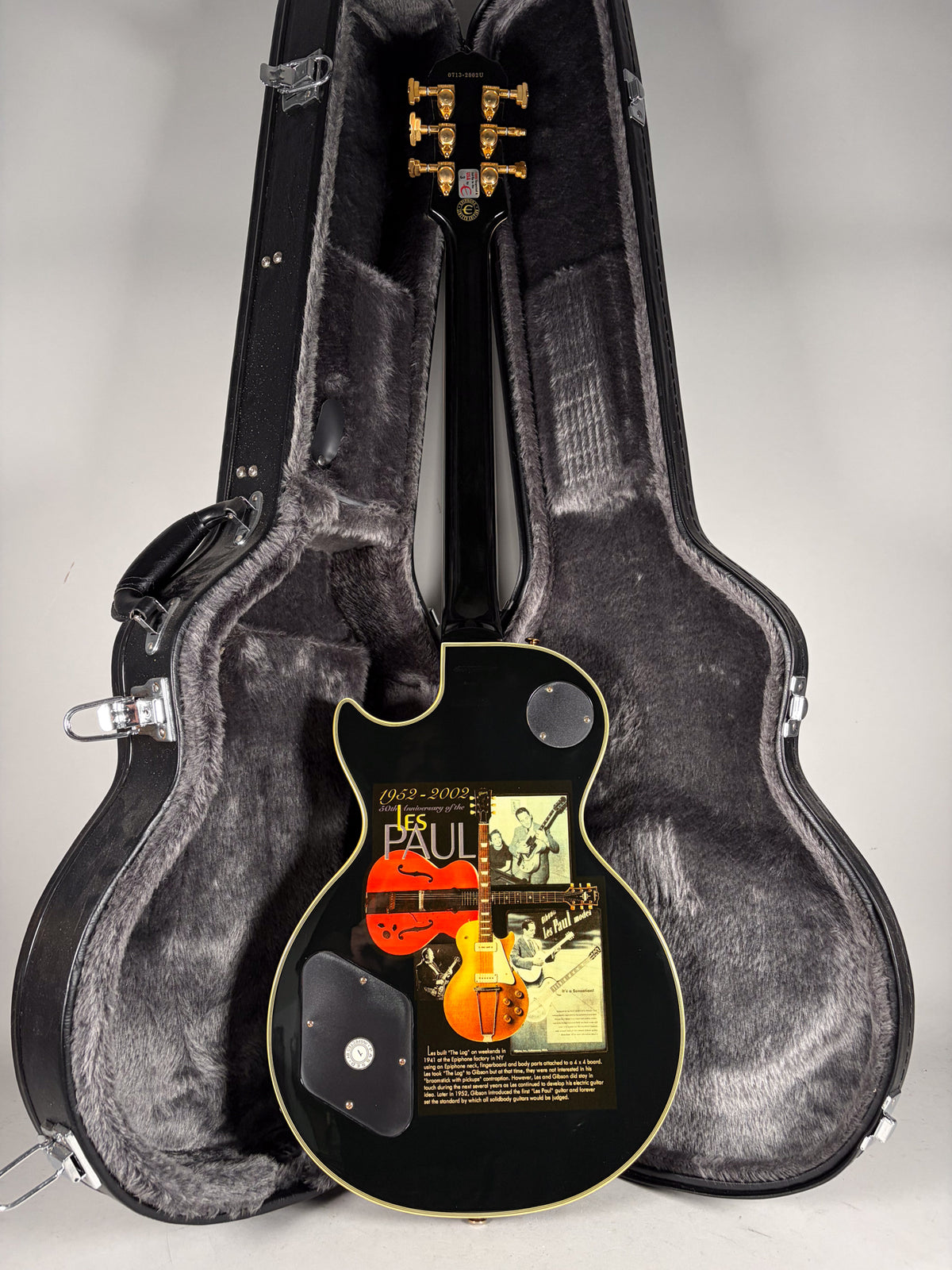 2002 Epiphone Les Paul Custom 50th Anniversary Black Beauty w/OHSC