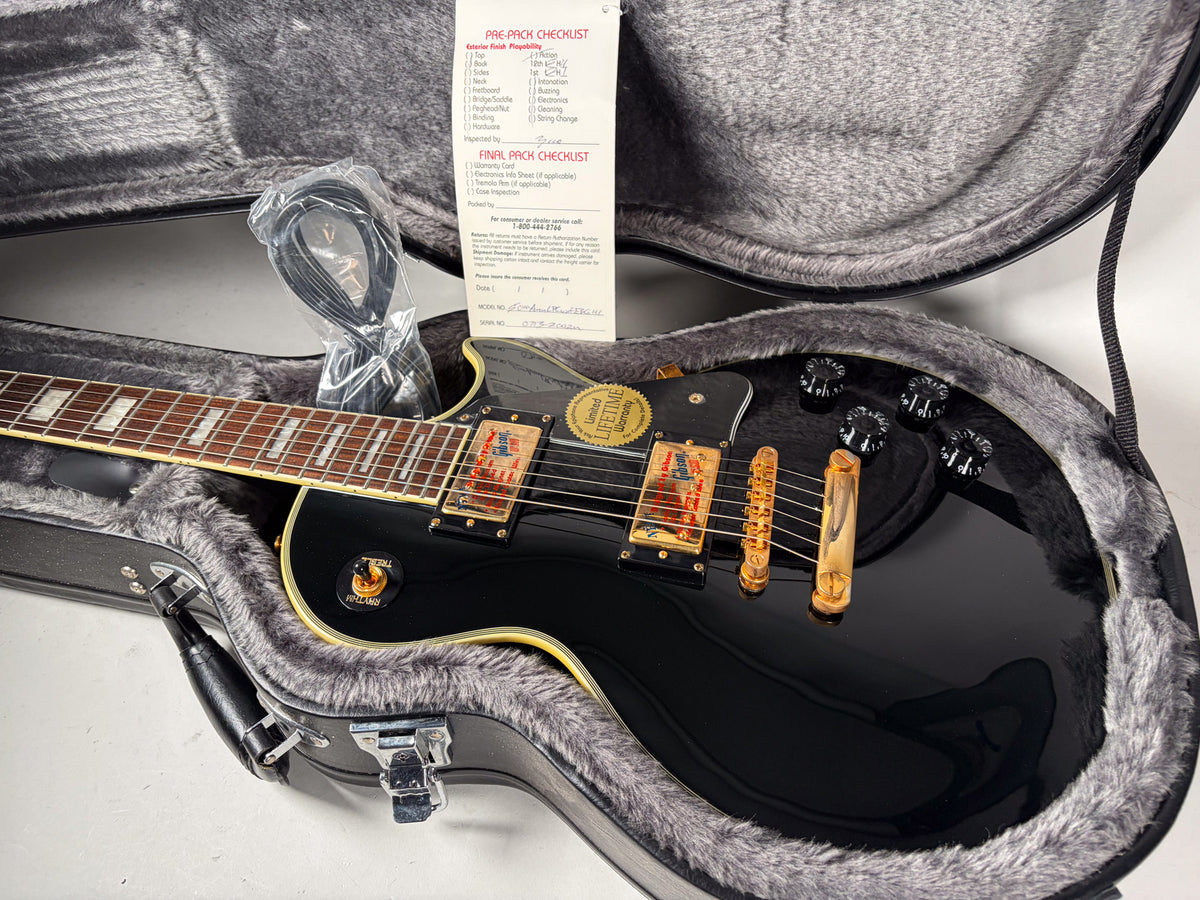 2002 Epiphone Les Paul Custom 50th Anniversary Black Beauty w/OHSC