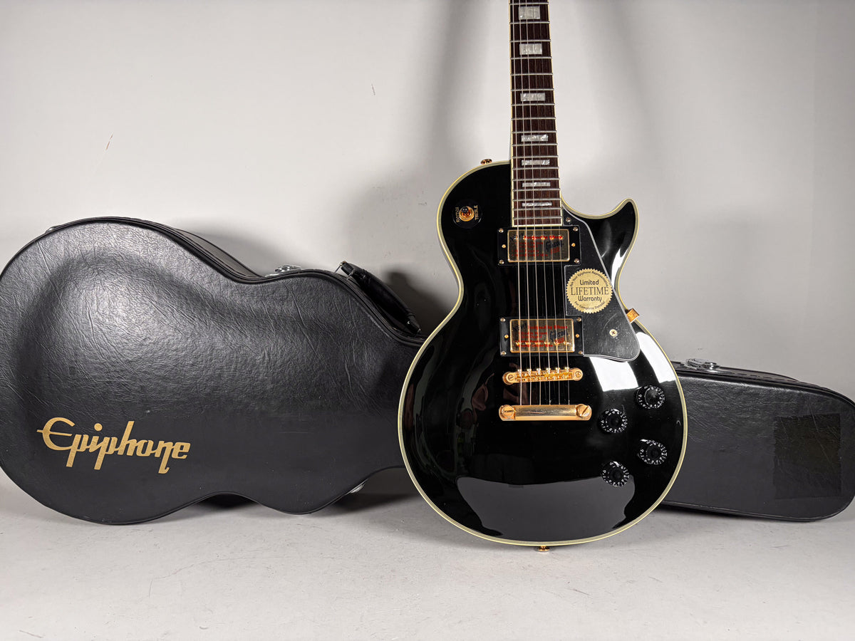 2002 Epiphone Les Paul Custom 50th Anniversary Black Beauty w/OHSC
