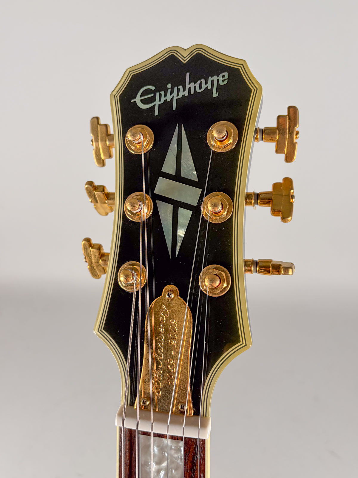 2002 Epiphone Les Paul Custom 50th Anniversary Black Beauty w/OHSC
