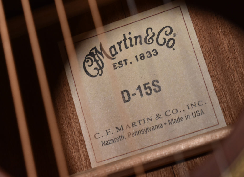 2007 Martin D-15S Dreadnought Acoustic Natural Mahogany 12-Fret w/OHSC