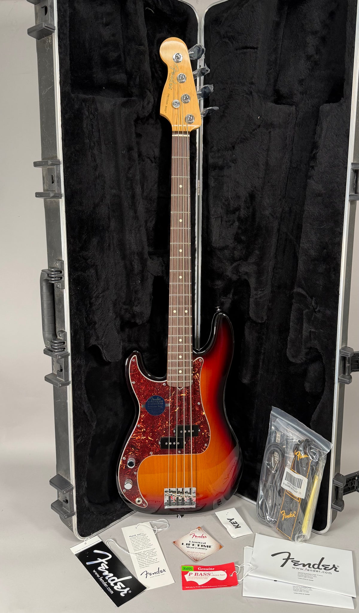 2011 Fender American Standard Precision Bass Left Handed Sunburst