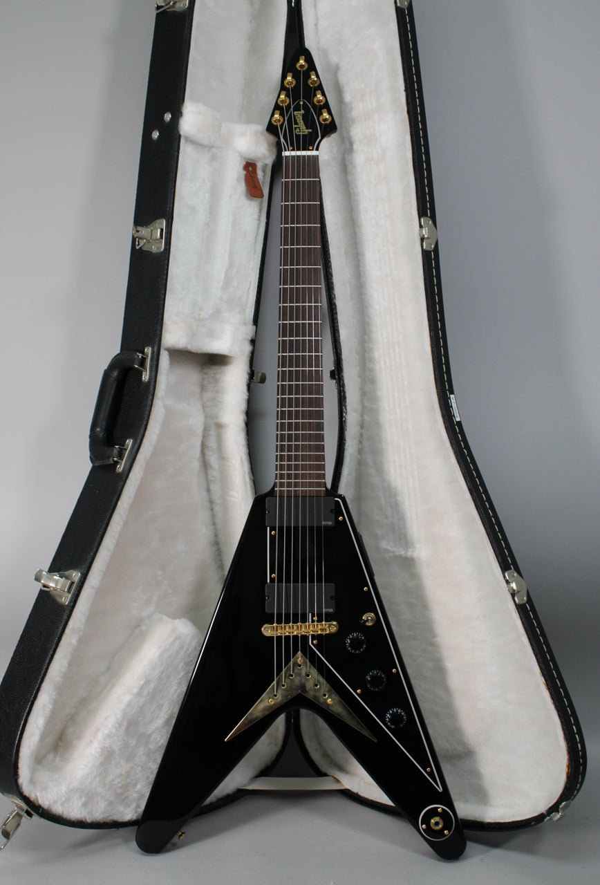2011 Gibson Flying V 7-String EMGs In Ebony w/OHSC – Imperial