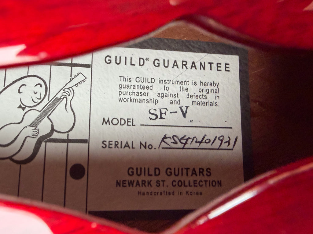 2014 Guild Newark St. Collection Starfire V Cherry Finish w/OHSC
