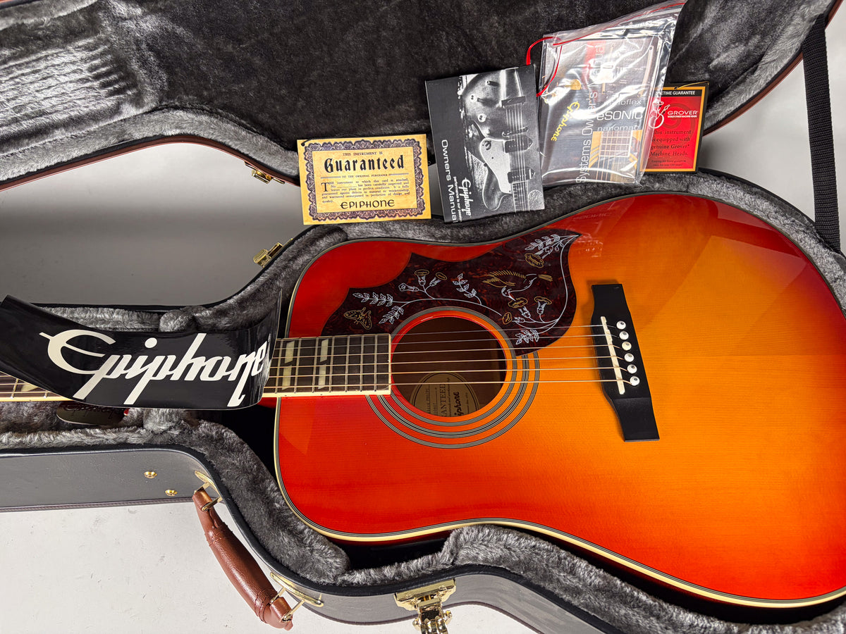 Epiphone Hummingbird Pro Faded Cherry Finish w/OHSC