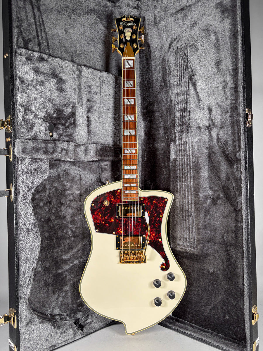 2018 D'Angelico Ludlow Tremolo HH White Finish w/OHSC