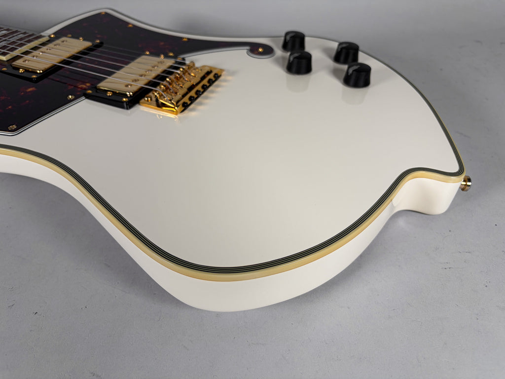 2018 D'Angelico Ludlow Tremolo HH White Finish w/OHSC