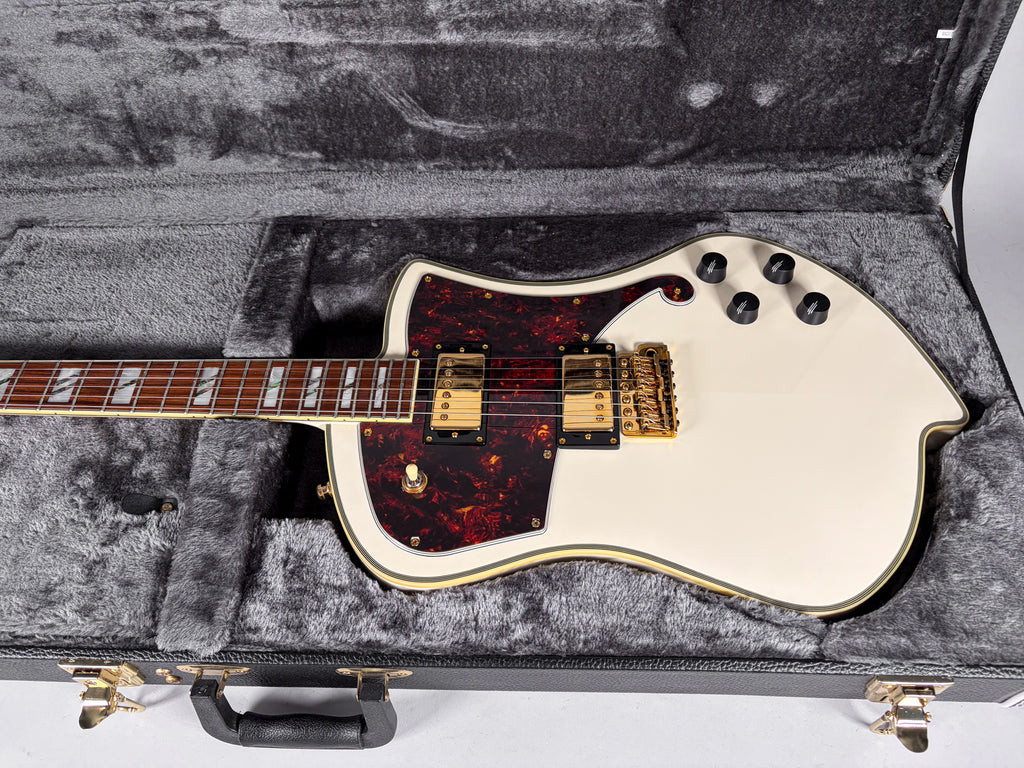 2018 D'Angelico Ludlow Tremolo HH White Finish w/OHSC