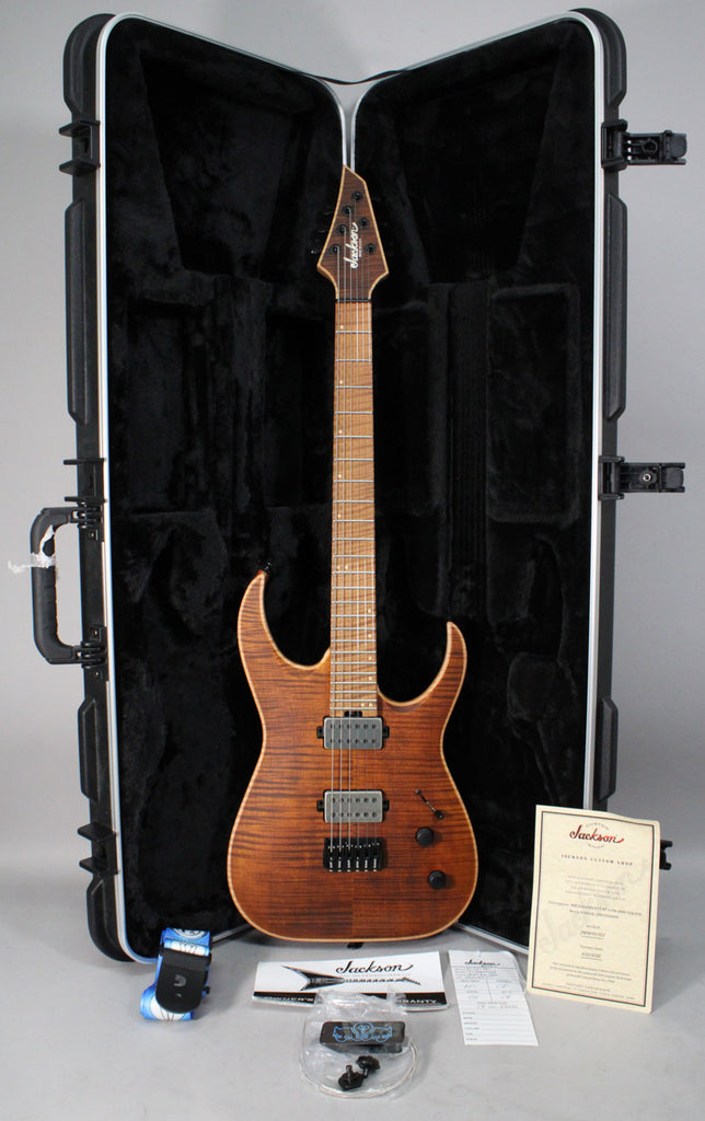 2019 Jackson USA Signature Misha Mansoor Juggernaut HT6FM Satin Amber Tiger Eye w/OHSC