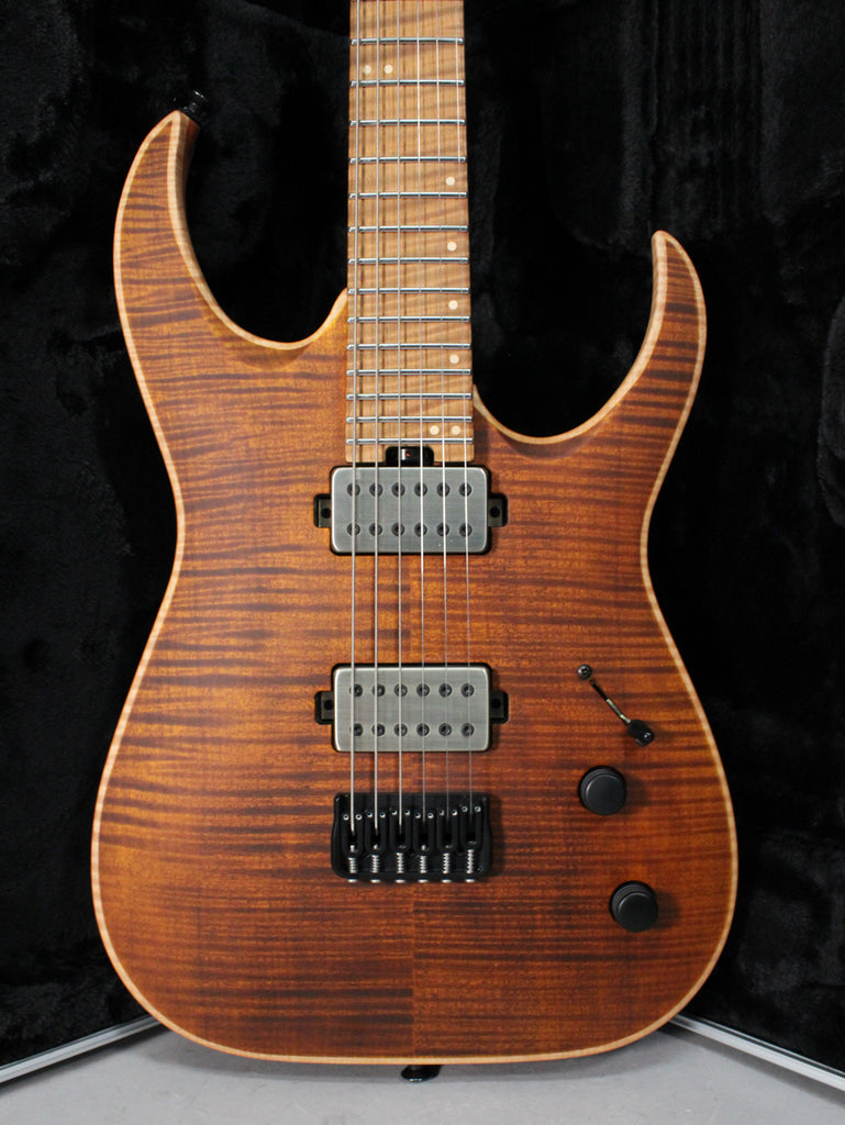 2019 Jackson USA Signature Misha Mansoor Juggernaut HT6FM Satin Amber Tiger Eye w/OHSC