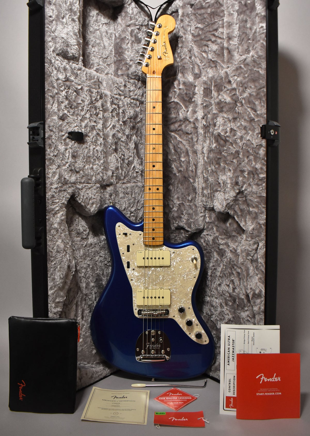 2020 Fender American Ultra Jazzmaster Cobalt Blue Finish w/OHSC