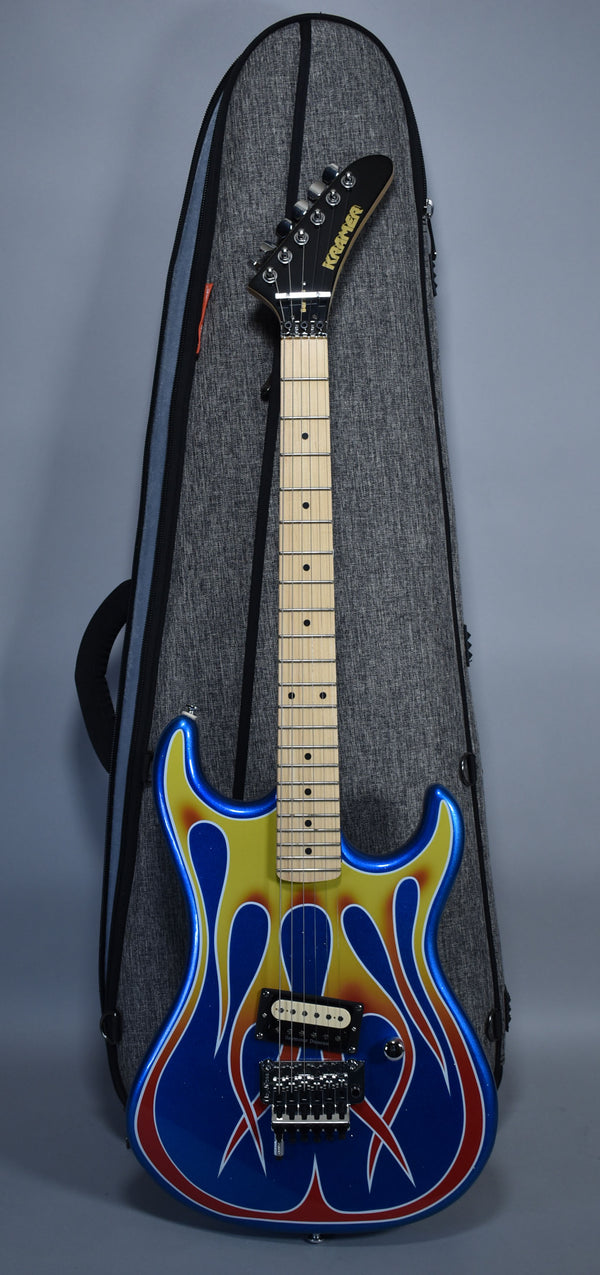 2021KramerBarettaHotRodBlueSparkleWithFlamesImperialVintageGuitarsSellYourGuitar_0696copy