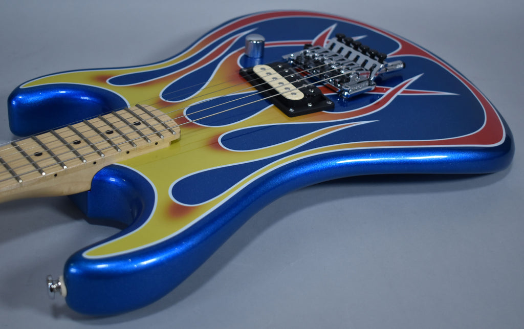 2021 Kramer Baretta Hot Rod Blue Sparkle With Flames w/SSC