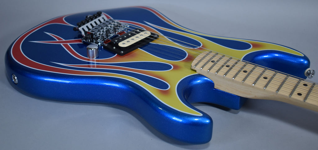 2021 Kramer Baretta Hot Rod Blue Sparkle With Flames w/SSC