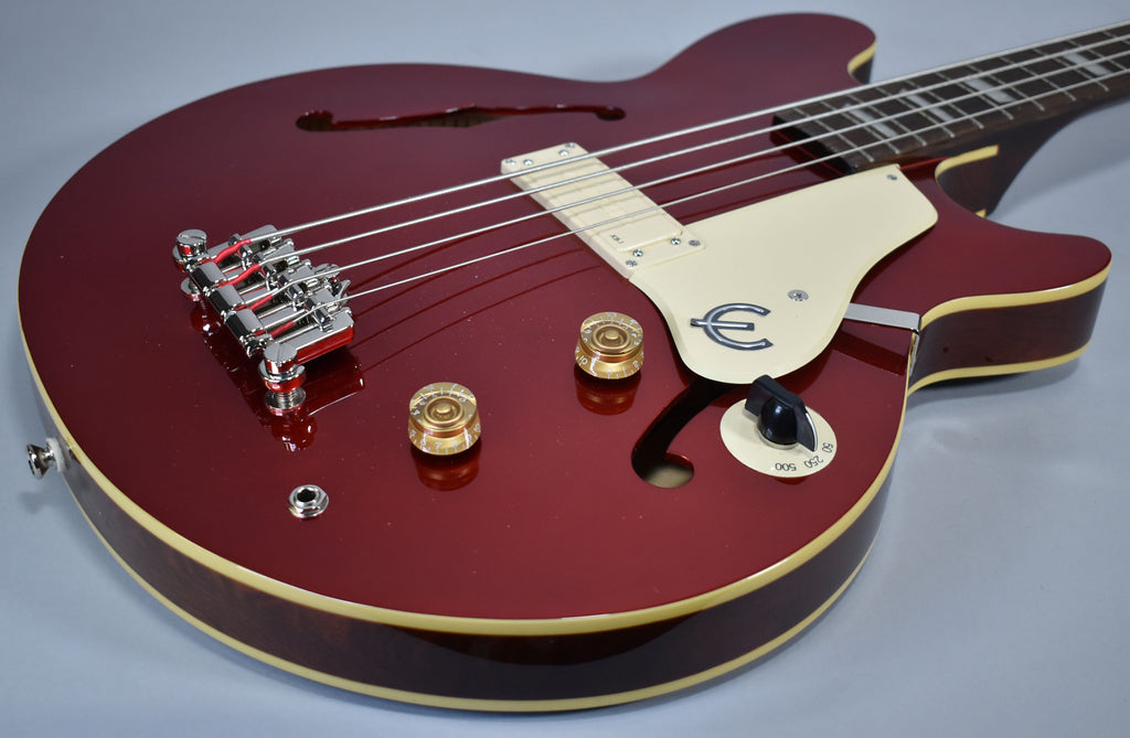 2022 Epiphone Jack Casady Signature Bass Sparkling Burgundy w/Gig Bag