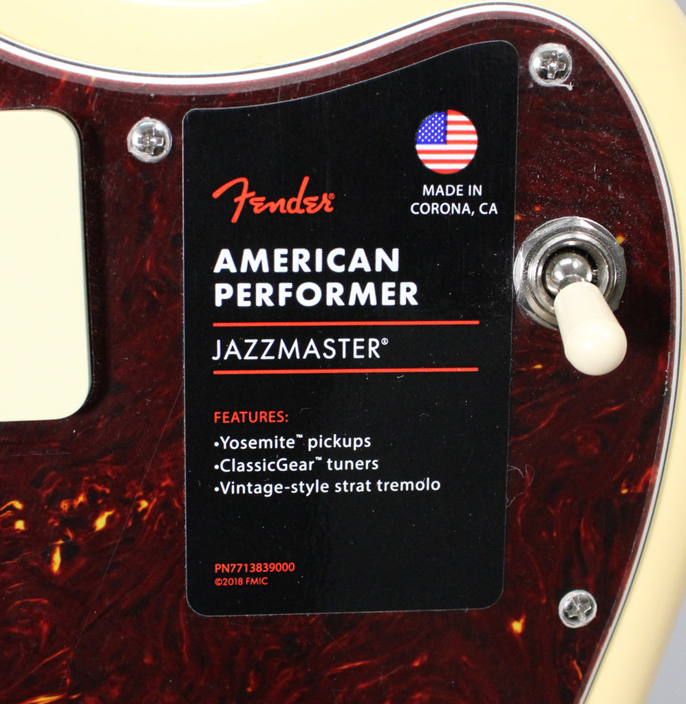 2022 Fender American Performer Jazzmaster In Vintage White Finish