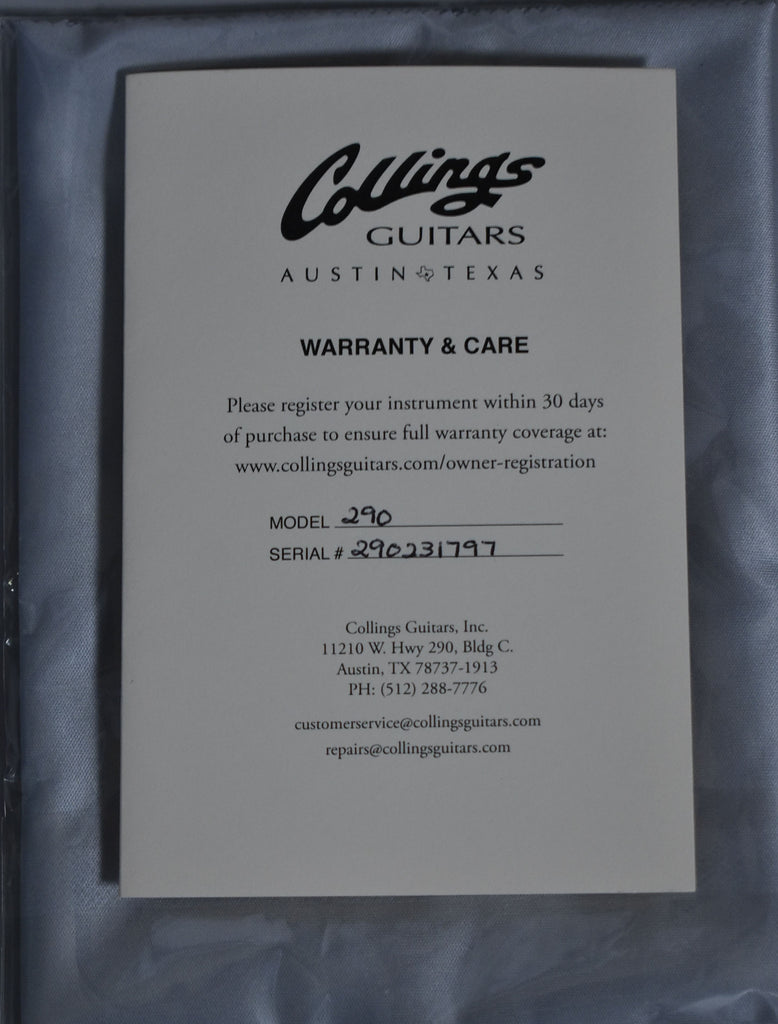 2023 Collings 290 Doghair w/OHSC