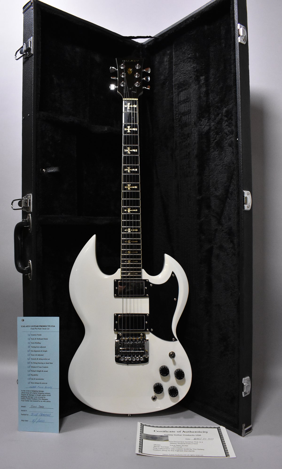 2023 Galaxy Custom Shop USA Trans Starr Gloss White w/OHSC