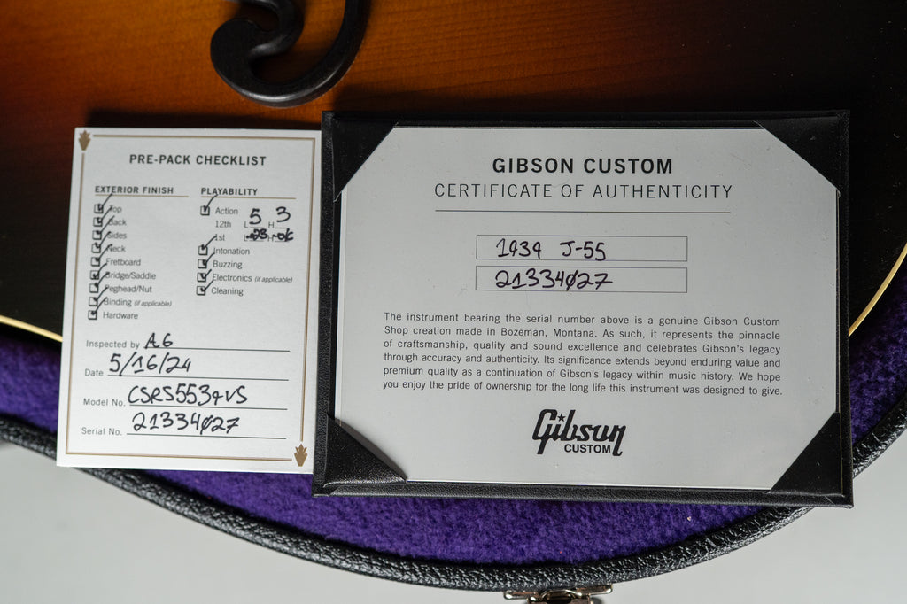 2024-Gibson-Custom-J-55-Acoustic-Guitar-San-Diego