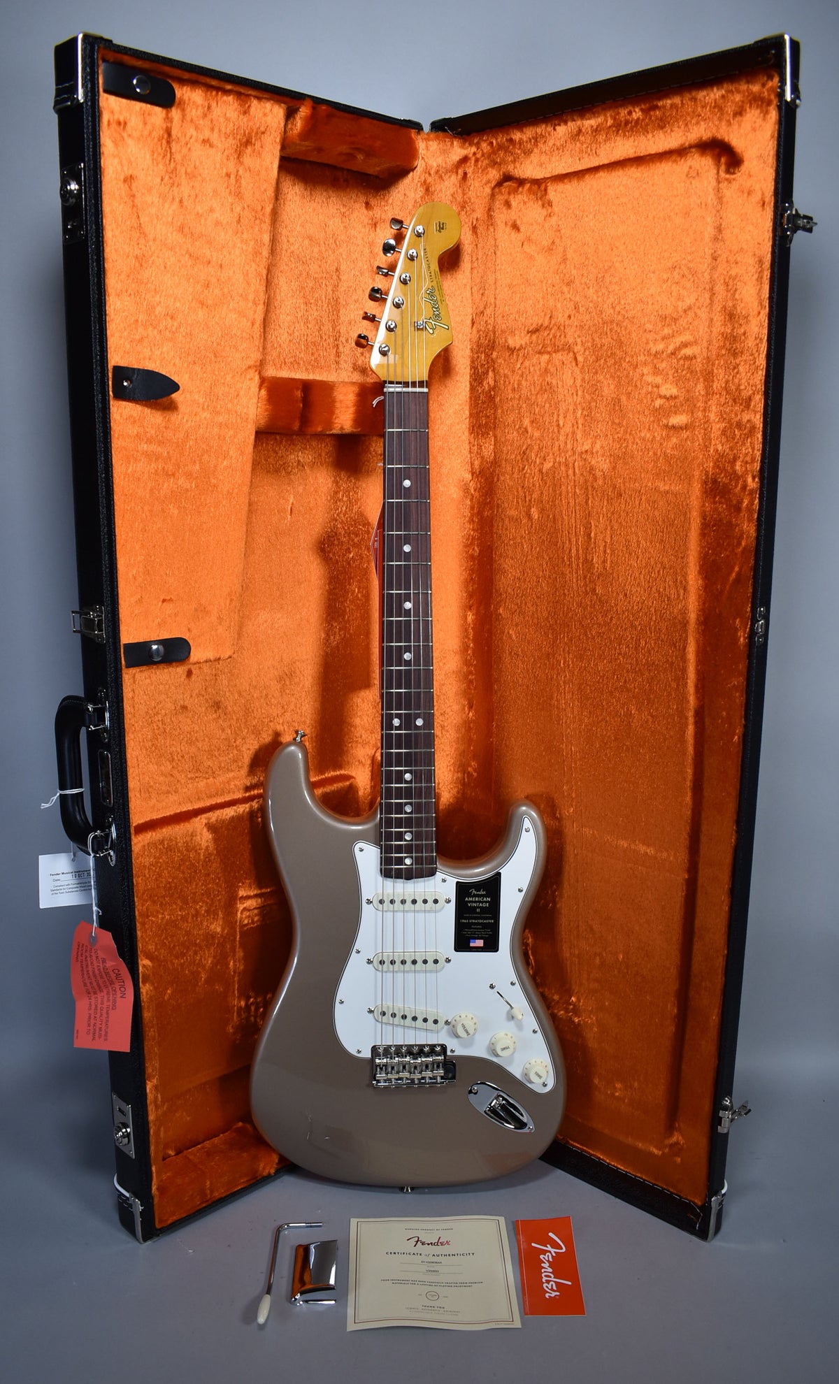 2025 Fender American Vintage II '65 Stratocaster Shoreline Gold w/OHSC