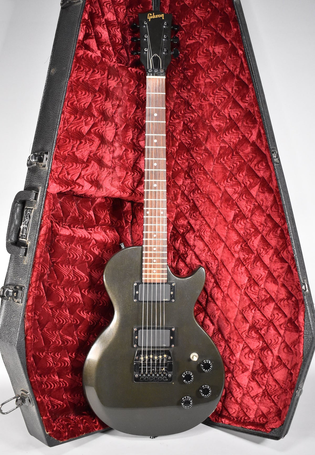 1985 Gibson Les Paul Invader Black Olive Finish w/HSC – Imperial