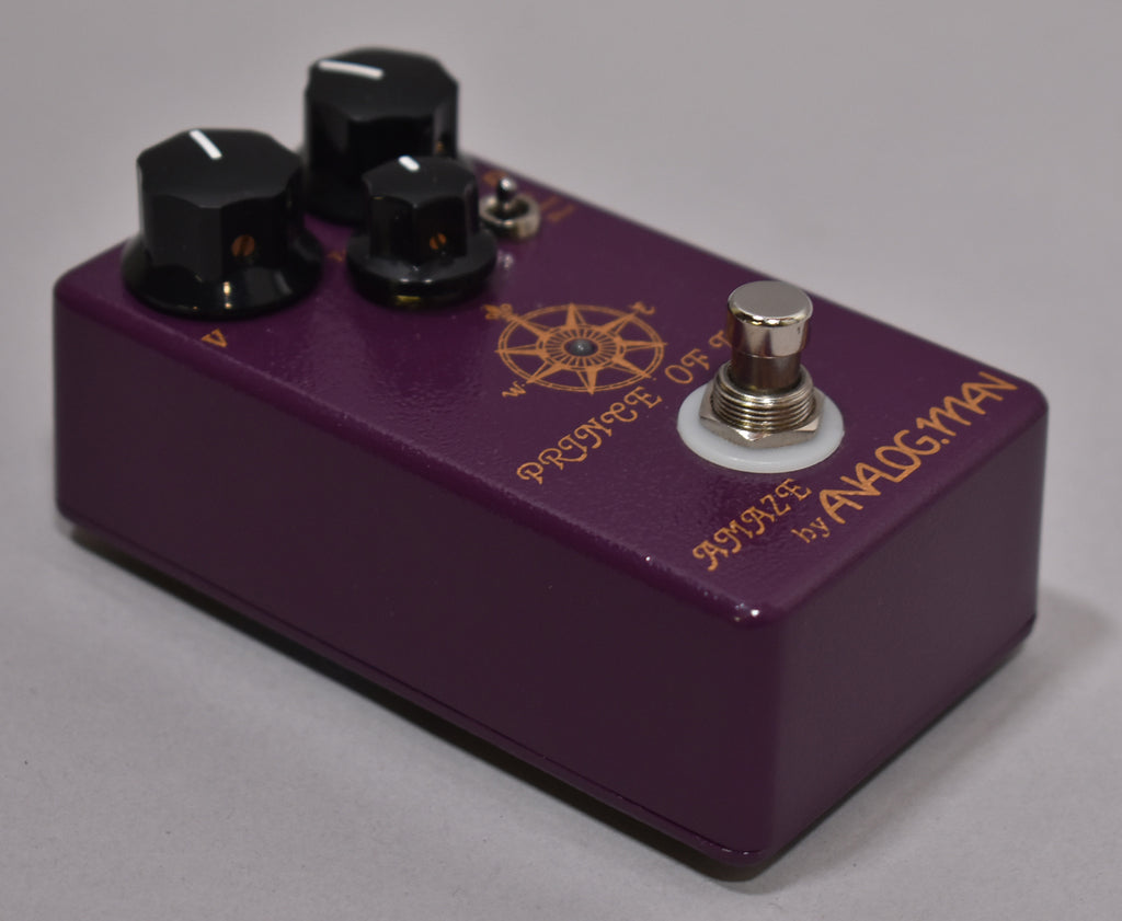 Analogman Prince Of Tone Overdrive Effect Pedal Purple