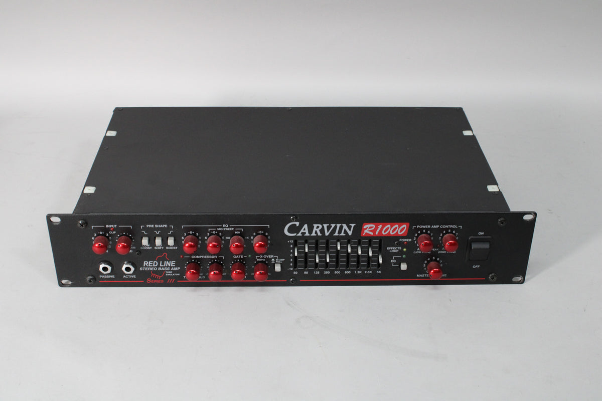 Carvin R1000 Series III Red Line Stereo Bass Amp head USA Made 1000W B ...