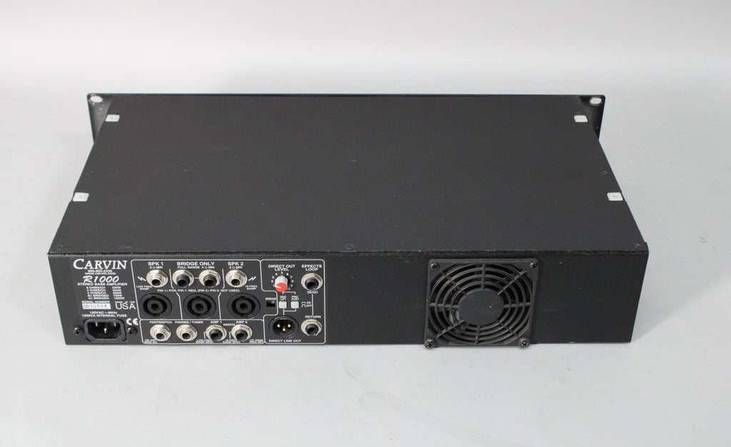 Carvin R 1000 Carvin R1000 Series III Red Line Stereo Bass Amp head USA Made 1000W B ...