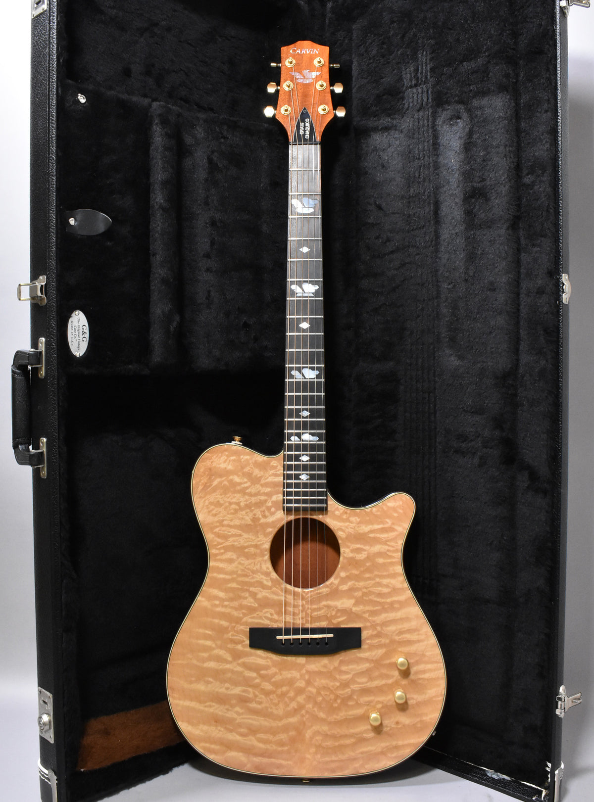 2000s Carvin CC-275 Craig Chaquico Signature Thinline Acoustic-Electric Natural w/OHSC