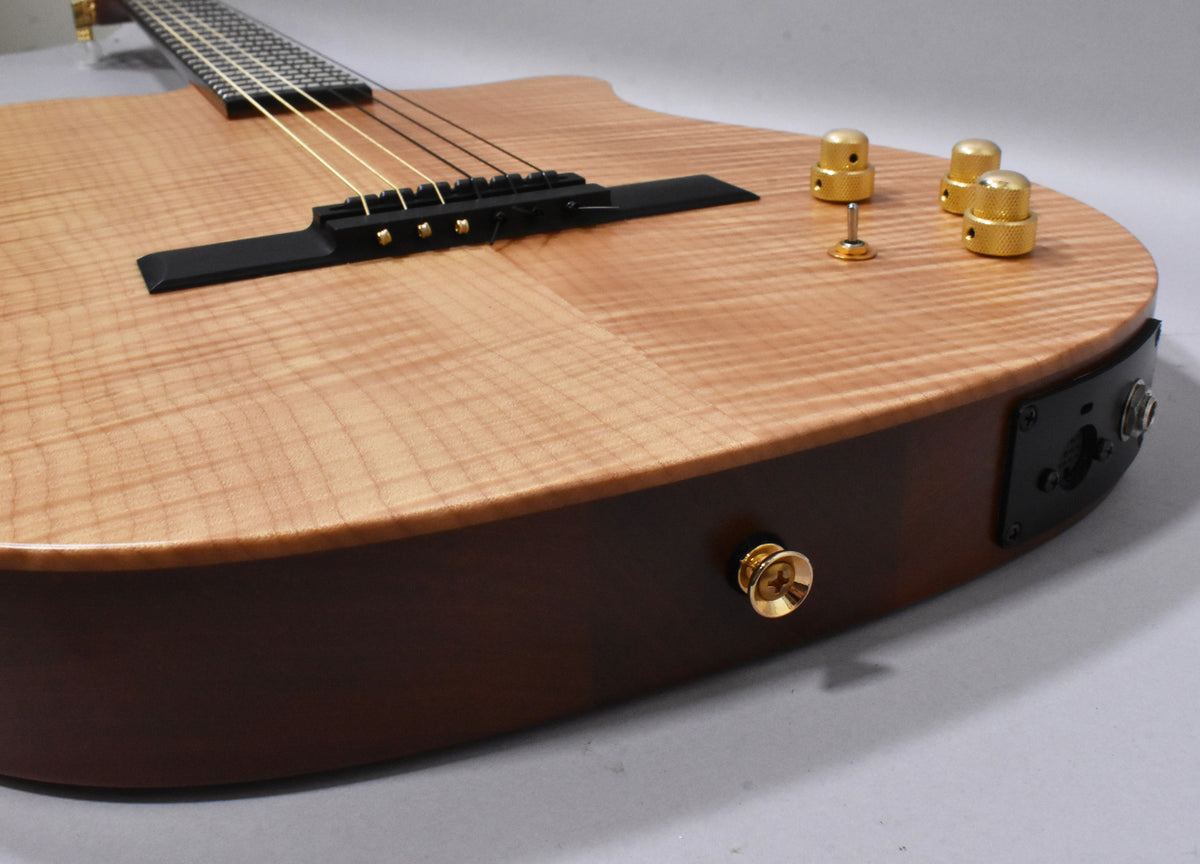 2000s Carvin NS1 Nylon-String Electric Guitar Natural Flame Maple w/OHSC