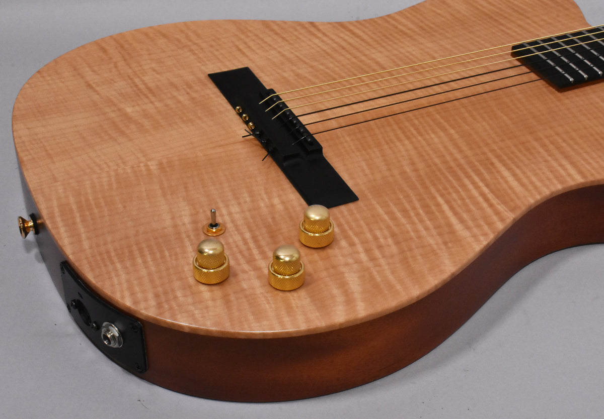 2000s Carvin NS1 Nylon-String Electric Guitar Natural Flame Maple w/OHSC