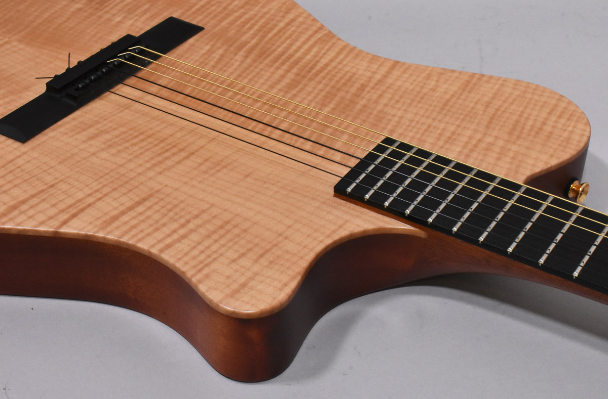 2000s Carvin NS1 Nylon-String Electric Guitar Natural Flame Maple w/OHSC