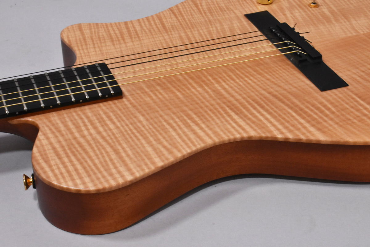 2000s Carvin NS1 Nylon-String Electric Guitar Natural Flame Maple w/OHSC