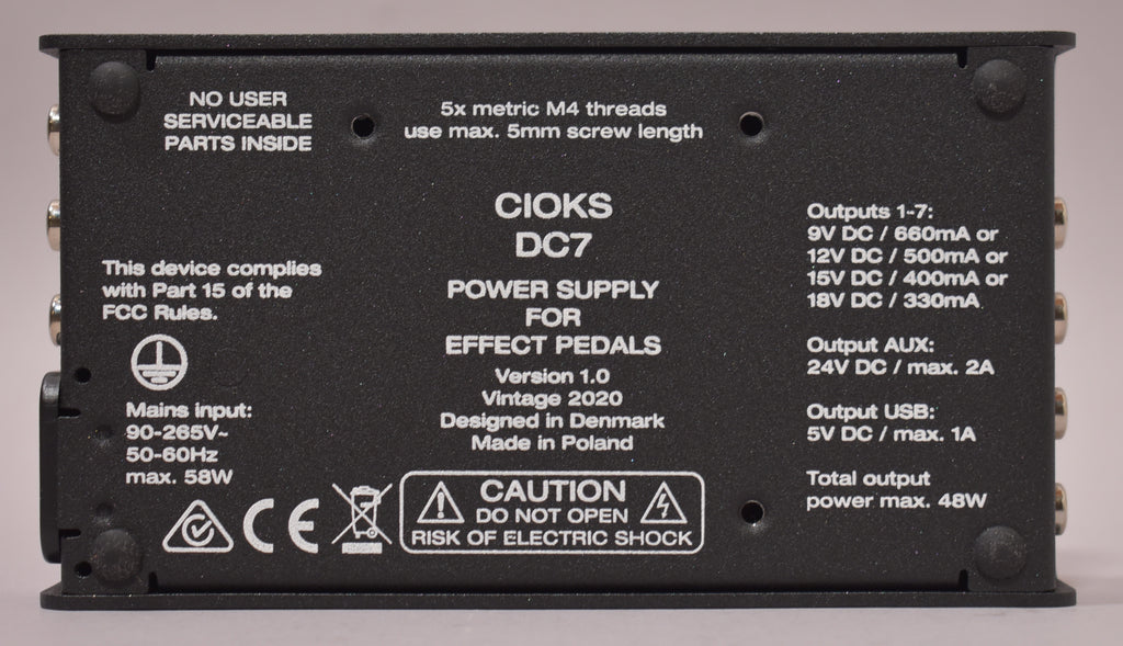Cioks DC7 Pedal Power Supply For Effect Pedals w/Box