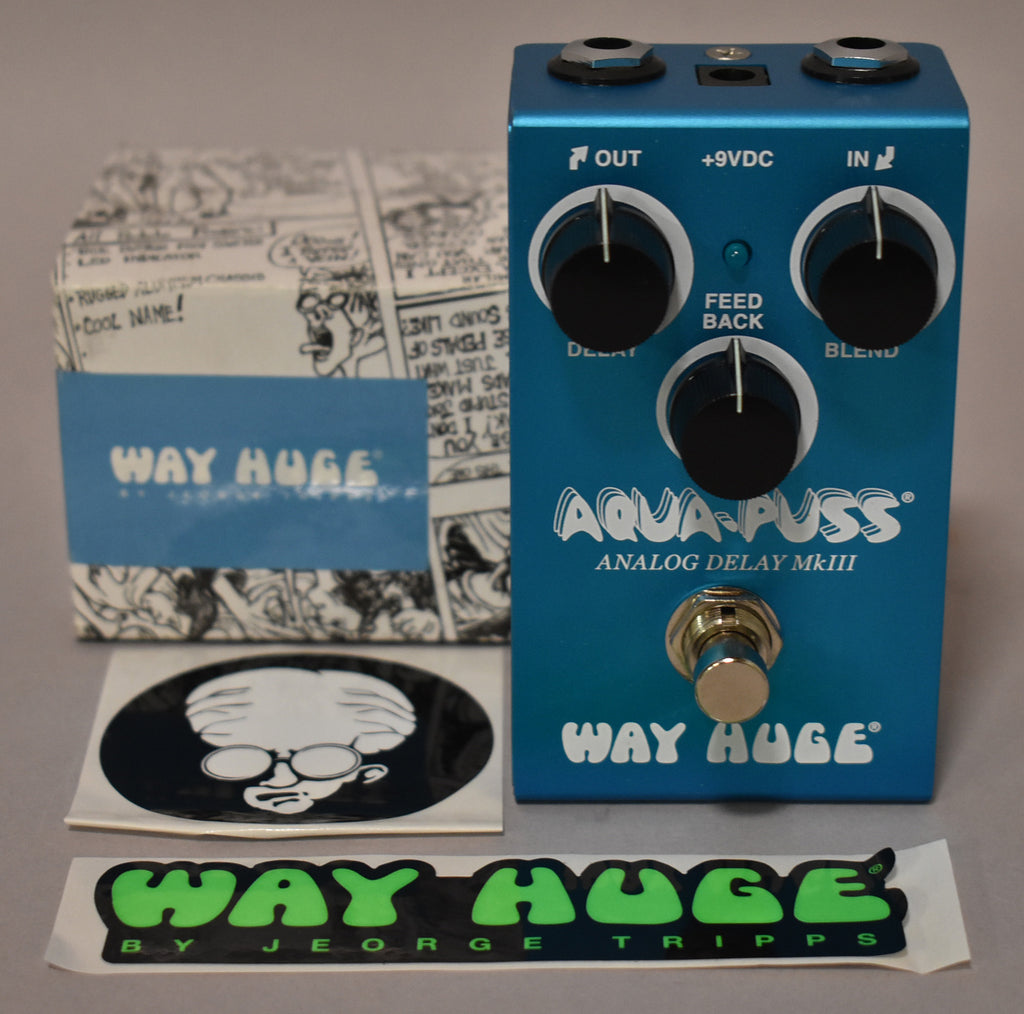 Way Huge Smalls Aqua Puss MkIII Analog Delay Effect Pedal w/Box