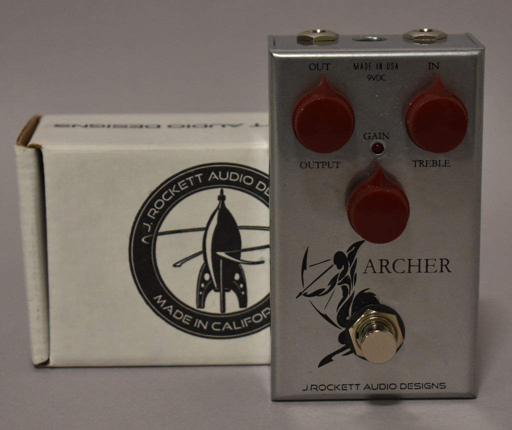 J. Rockett Audio Designs Archer Silver Overdrive Boost Pedal w/Box