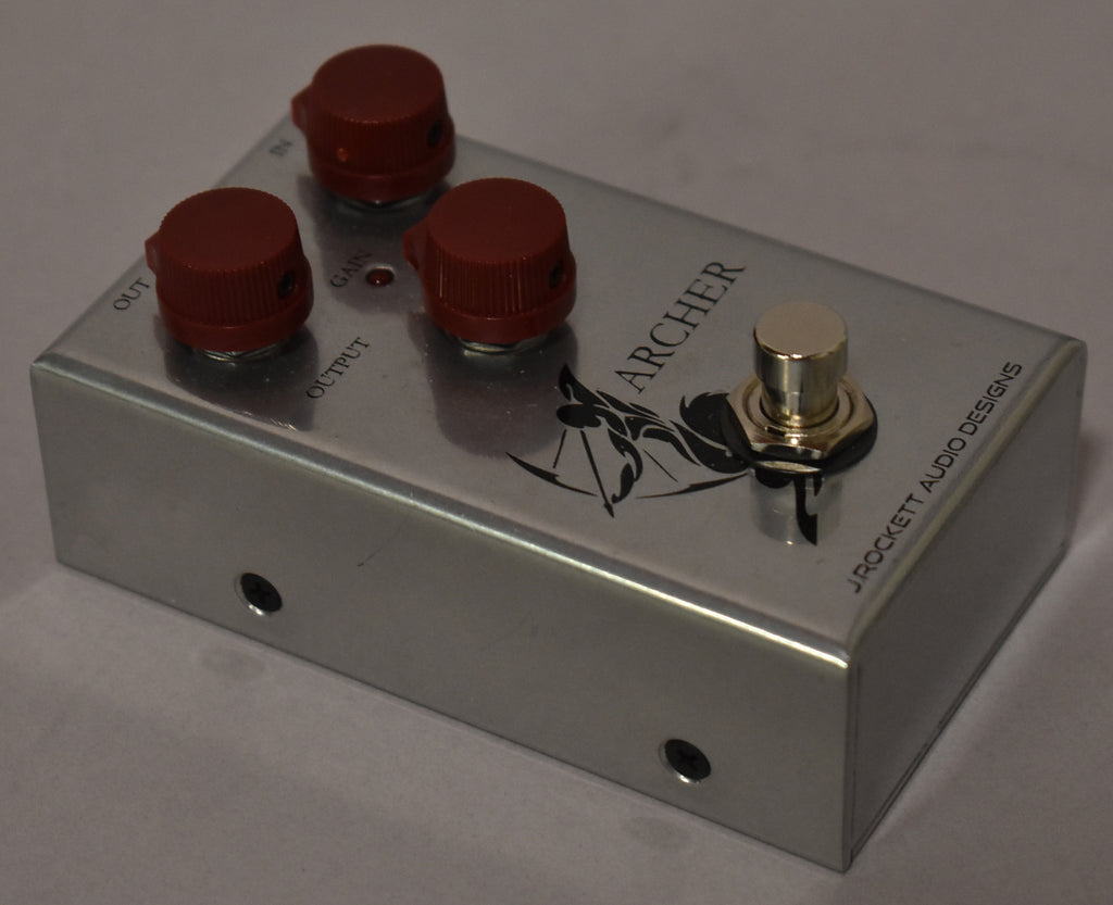 J. Rockett Audio Designs Archer Silver Overdrive Boost Pedal w/Box