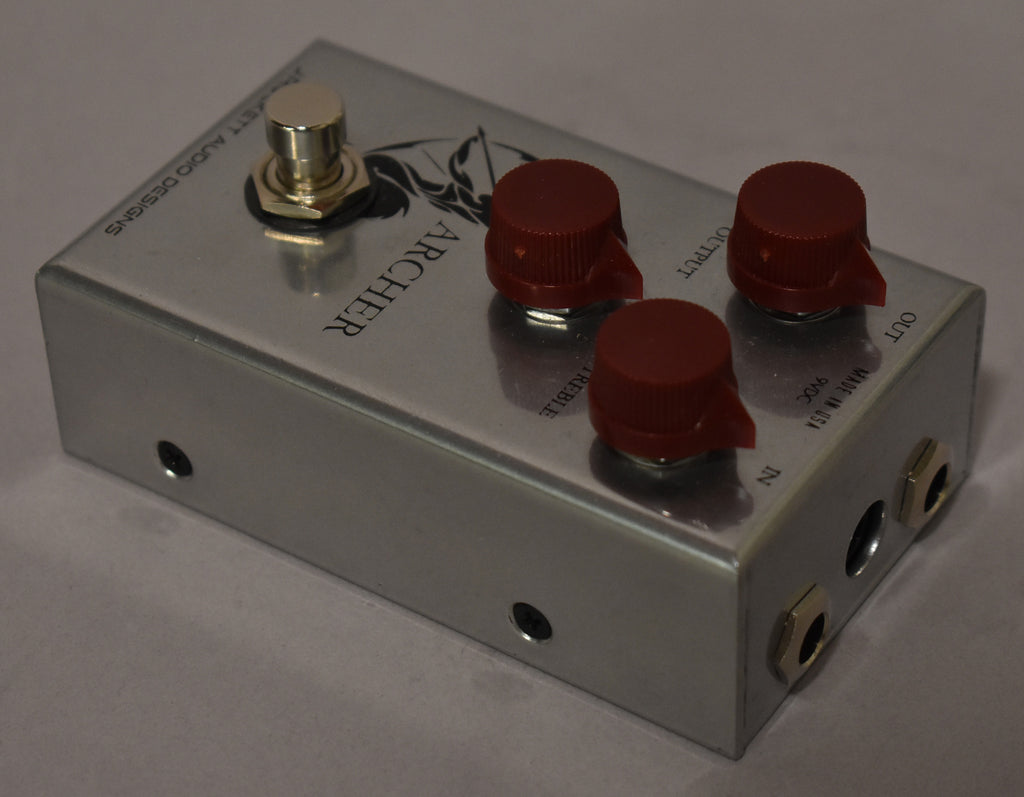 J. Rockett Audio Designs Archer Silver Overdrive Boost Pedal w/Box