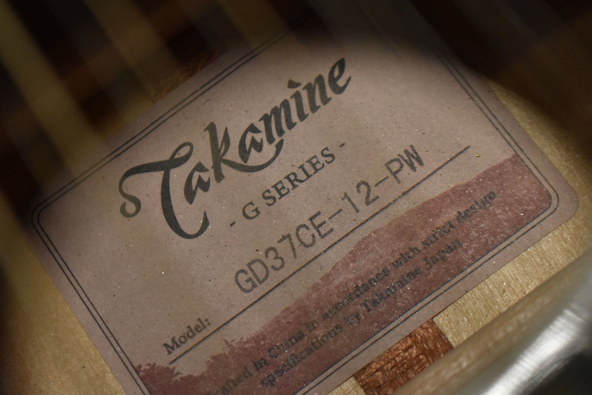 A close-up of the guitar's interior label, showing the model name and "G SERIES" on a light brown, rectangular sticker.