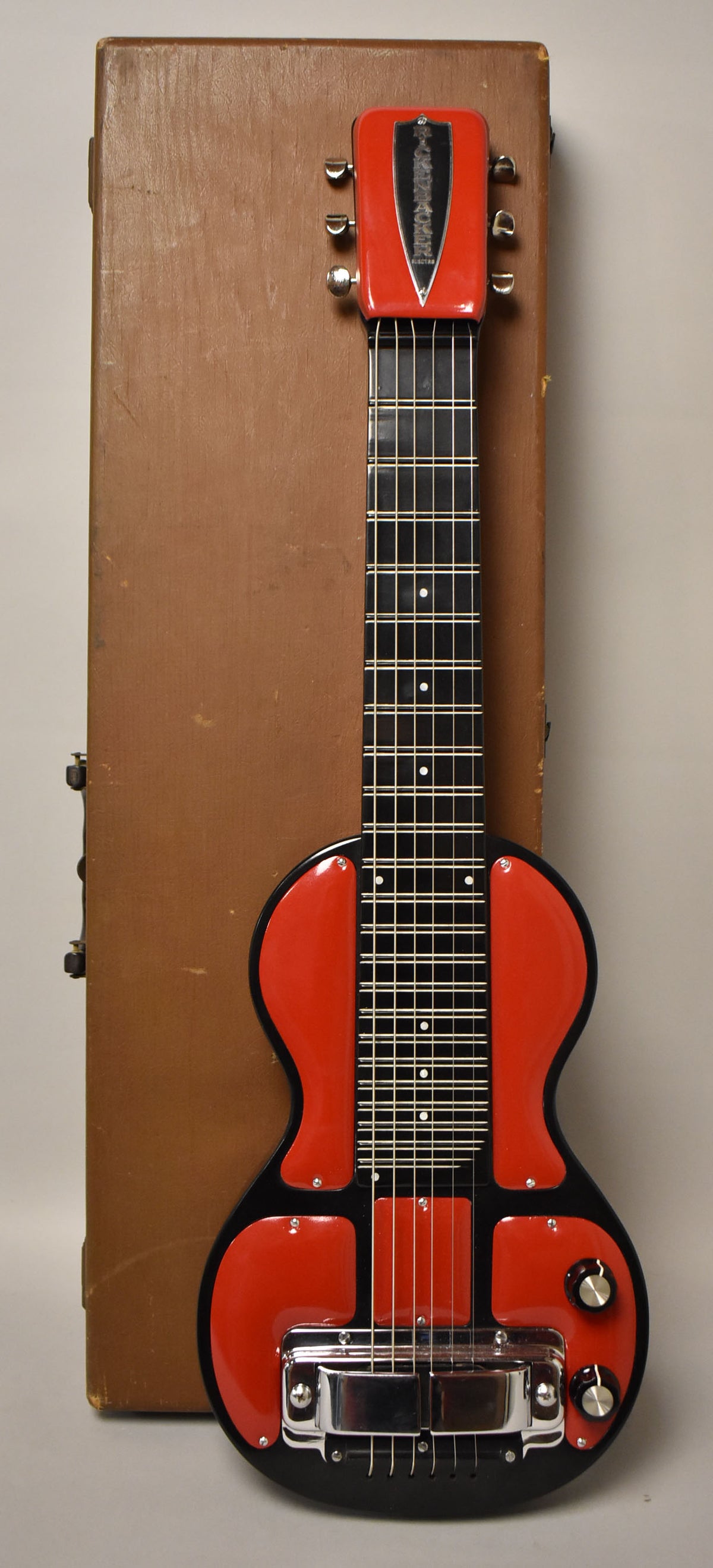 c. 1940s Rickenbacker Electro Model B6 Lap Steel Black/Red w/OHSC