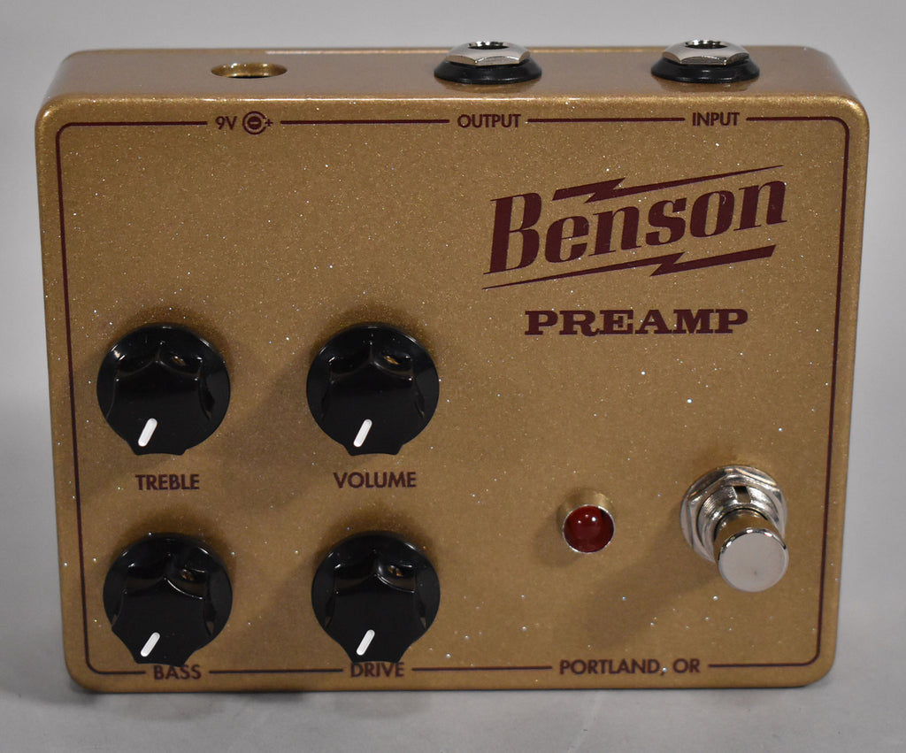 Benson Amps Preamp Effect Pedal Gold Finish w/Box