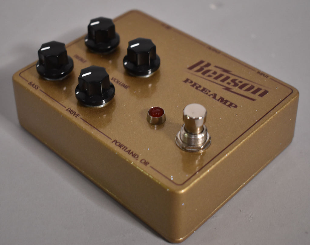 Benson Amps Preamp Effect Pedal Gold Finish w/Box